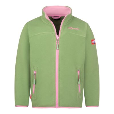 3. Kurtka wodoodporna 3w1 dziecięca dla dziewczynki Trollkids Girls Bryggen 3in1 Jacket mallow pink/pistachio green/wild rose (419-242)