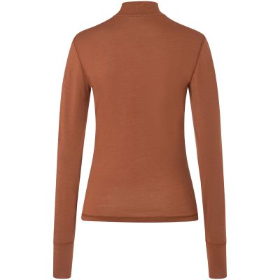 3. Koszulka termoaktywna z długim rękawem i półgolfem damska SUPER.NATURAL W Tundra 175 Turtleneck Flear brązowa