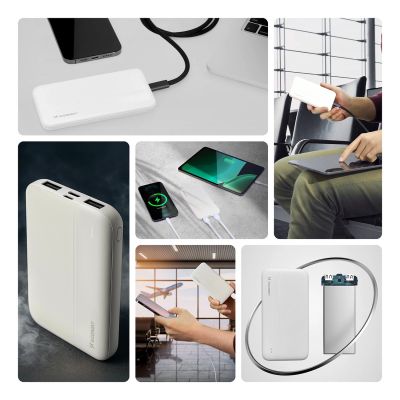 2. Wozinsky powerbank Li-Po 10000mAh 2 x USB biały (WPBWE1)