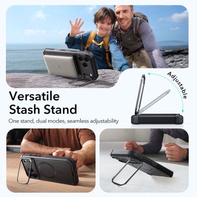 3. Etui ESR Cyber Kickstand MagSafe na iPhone 17 Pro - czarne