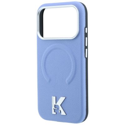 6. Etui Karl Lagerfeld Grained Embossed Ring & Kameo Logo MagSafe na iPhone 18 Pro / 17 Pro - jasnoniebieskie