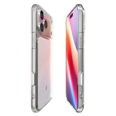 6. Etui Spigen Ultra Hybrid "T" MagSafe na iPhone 17 Pro - przezroczysto-białe