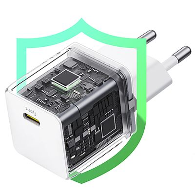 14. Ładowarka sieciowa Baseus Palm 1C 20W (z kablem Baseus Mini White USB-C 60W (20V/3A) 1m) - biała