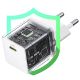 14. Ładowarka sieciowa Baseus Palm 1C 20W (z kablem Baseus Mini White USB-C 60W (20V/3A) 1m) - biała
