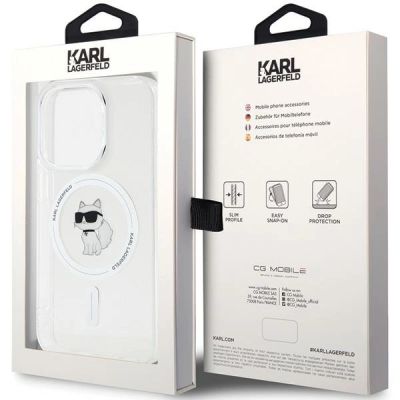 8. Etui Karl Lagerfeld IML Choupette MagSafe na iPhone 13 Pro Max - przezroczyste