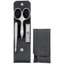 Zestaw podróżny Zwilling Twinox – czarne, skórzane etui, 3 elementy - Czarny