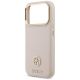 6. Etui Guess Grained Strass Logo MagSafe na iPhone 17 Pro - różowe