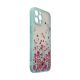 3. Design Case etui do iPhone 12 Pro pokrowiec w kwiaty jasnozielony