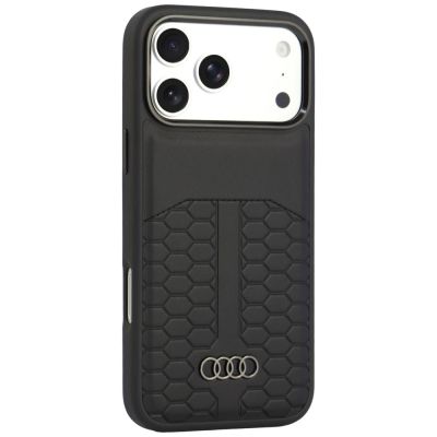 2. Etui Audi Leather Case MagSafe na iPhone 18 Pro Max / 17 Pro Max - czarne