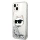 2. Etui Karl Lagerfeld Glitter Choupette Head na iPhone 14 Plus - srebrne