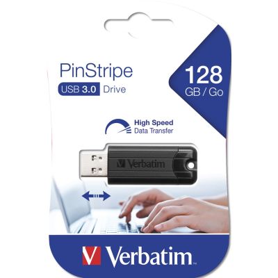 6. Verbatim PinStripe pamięć USB 128 GB USB Typu-A 3.2 Gen 1 (3.1 Gen 1) Czarny
