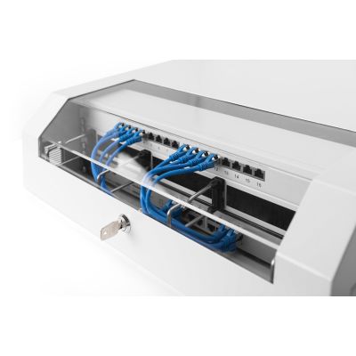 6. Szafa wisząca NWS 19" Slim Line 3HE rotierbar, 2HE fix, 145x500x475 mm, kolor szary (RAL 7035)