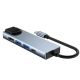 6. HUB Tech-Protect V3 5w1 USB-C - USB-A 3.0 / USB-A 2.0 / USB-C / HDMI / RJ45 - szary
