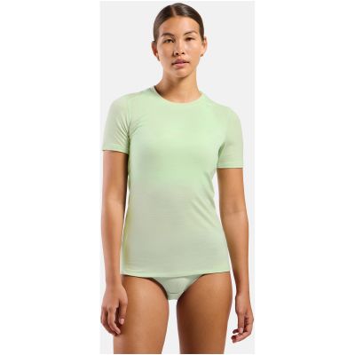 6. Koszulka damska Odlo MERINO 160 BL TOP crew neck s/s zielona