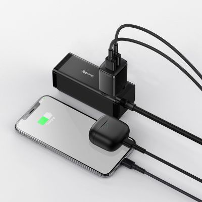 10. Baseus Compact ładowarka sieciowa 2x USB 10.5W czarny (CCXJ010201)