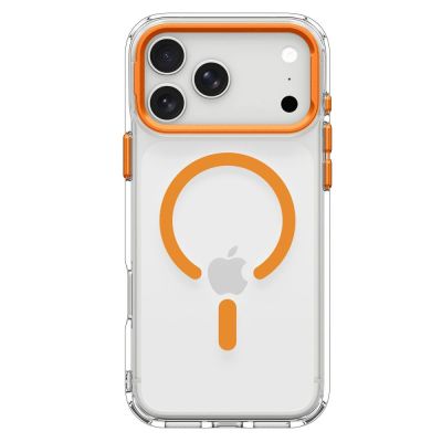 3. Etui Spigen Ultra Hybrid Optik S MagSafe na iPhone 18 Pro / 17 Pro - przezroczysto-pomarańczowy