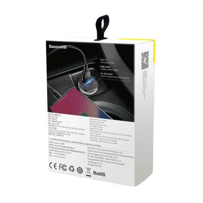 6. Baseus Square PPS inteligentna ładowarka samochodowa z portami USB Quick Charge 4.0 QC 4.0 i USB-C PD 3.0 SCP czarny (CCALL-AS01)