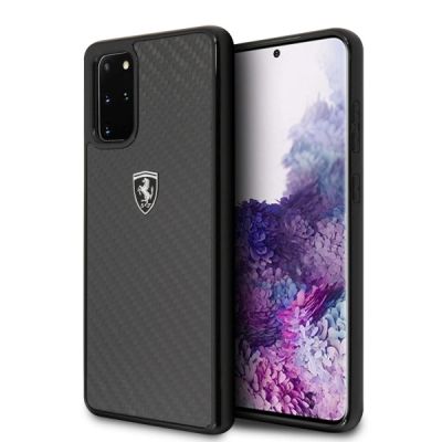 Etui Ferrari Carbon Heritage na Samsung Galaxy S20+ - czarne