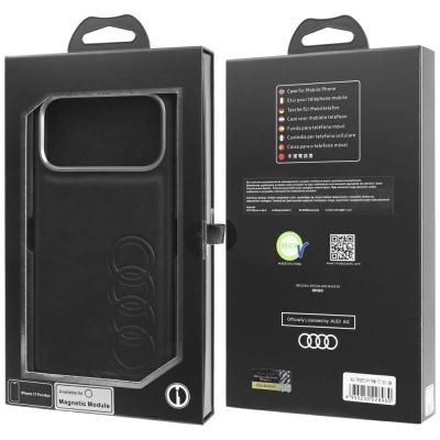 10. Etui Audi TT Synthetic Leather MagSafe do iPhone 17 Pro Max - czarne