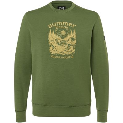 Bluza męska SUPER.NATURAL M Summer Break Crew zielona