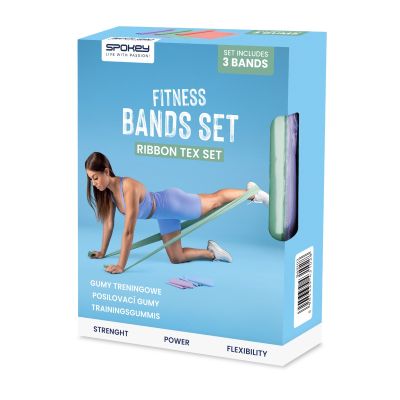 16. Zestaw 3 gum fitness Spokey RIBBON TEX SET