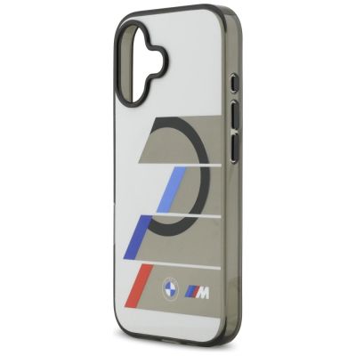 6. Etui BMW M IML Metal Buttons Tricolor Lines MagSafe na iPhone 17 - szare
