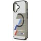6. Etui BMW M IML Metal Buttons Tricolor Lines MagSafe na iPhone 17 - szare