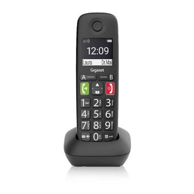 9. Gigaset E290HX Telefon analogowy/DECT Nazwa i identyfikacja dzwoniącego Czarny