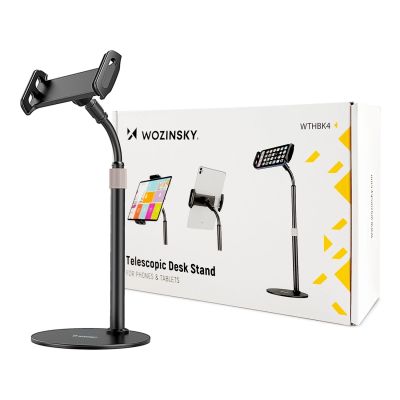 15. Wozinsky stojak na tablet i telefon na biurko czarny (WTHBK4)