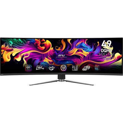 5. MSI MPG 491CQP QD-OLED monitor komputerowy 124,5 cm (49") 5120 x 1440 px Dual WQHD Czarny