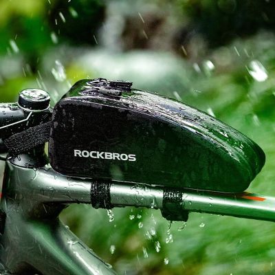 15. Torba Rockbros AS-019 rowerowa na ramę wodoodporna 1.5 l - czarna