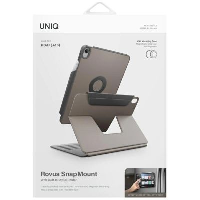 10. Etui UNIQ Rovus Snapmount Magnetic 360 Rotating Detachable do iPad 11" 2025 / iPad 10.9" 2022 (10 gen.) - szare