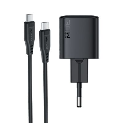 4. Ładowarka sieciowa Acefast A118 30W GaN USB-C z kablem USB-C - USB-C 1.2m - czarna
