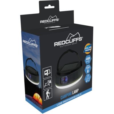 2. LATARKA LAMPA CAMPING SOLARNA USB REDCLIFFS