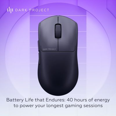 9. Dark Project DPP_NEXUS_BLACK myszka Gaming Oburęczny RF Wireless + Bluetooth + USB Type-C Optyczny 26000 DPI