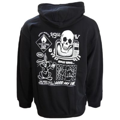 2. Bluza z kapturem Vans Czarna Crazy Eddy 66 Loose Pullover Hoodie - VN000JE7BLK