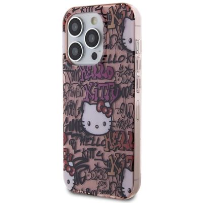 2. Etui Hello Kitty IML Tags Graffiti na iPhone 15 Pro Max - różowe