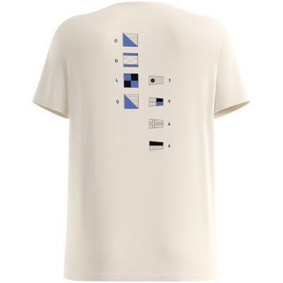 2. Koszulka z krótkim rękawem damska ODLO T-shirt crew neck s/s COTTON BLEND ODLO FLAGS beżowa