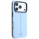 4. Etui Mercedes Leather Semi Wrap Iconic Line MagSafe do iPhone 18 Pro Max / 17 Pro Max - niebieske
