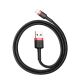 6. Kabel Baseus Cafule USB-A / Lightning 2.4A QC 3.0 0.5 m - czarno-czerwony