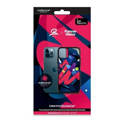 4. Etui PanzerGlass ClearCase antybakteryjne wersja Mikael B Limited Artist Edition na iPhone 11 Pro - wielokolorowe