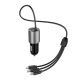6. Dudao 3w1 ładowarka samochodowa USB 3,4 A wbudowany kabel Lightning / USB Typ C / micro USB czarny (R5ProN black)