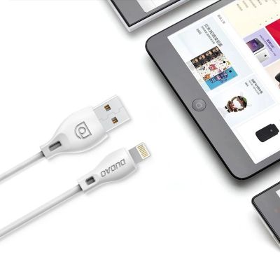 6. Dudao przewód kabel USB / Lightning 2.4A 1m biały (L4L 1m white)
