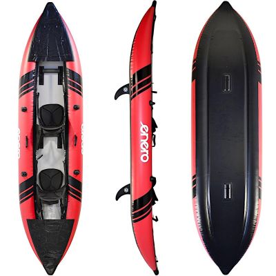 60. KAJAK 2-OSOBOWY SET 385x96x42CM LAMINOWANY PVC 200KG ENERO
