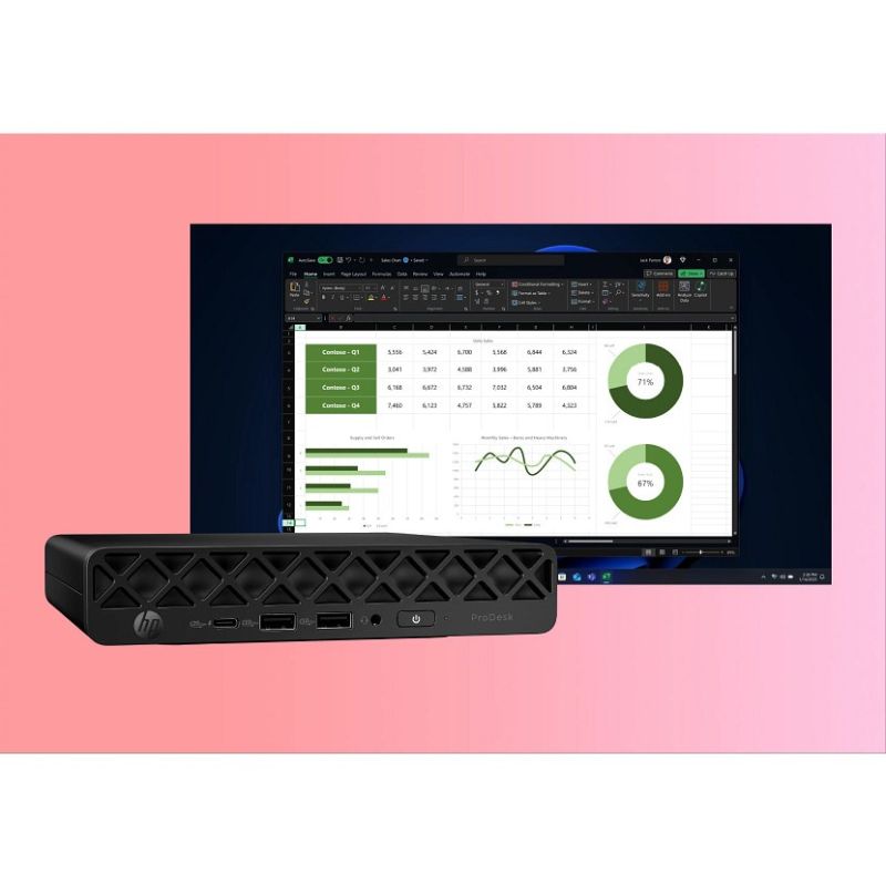 18. HP ProDesk 4 Mini G1i AI Intel Core Ultra 5 235T 16 GB DDR5-SDRAM 512 GB SSD Windows 11 Pro Mini PC AI PC Czarny