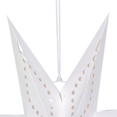 10. DEKORACJA PAPIEROWA GWIAZDA 50CM 7 RAMION BIAŁA