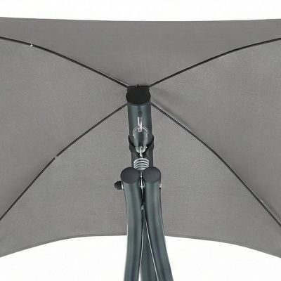 20. HUŚTAWKA FOTEL BUJANY Z PARASOLEM LIZBONA SZARA