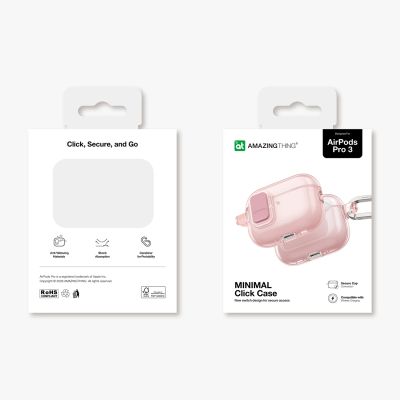 5. Etui AMAZINGTHING Minimal Case do AirPods Pro 3 - różowe