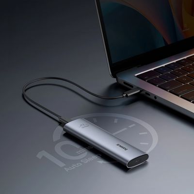 14. Kieszeń na dysk SSD Baseus FlyJoy M.2 NVMe 10 Gb/s - szara