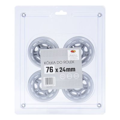 4. Kółka do rolek SMJ sport BS 76x24mm 4szt.